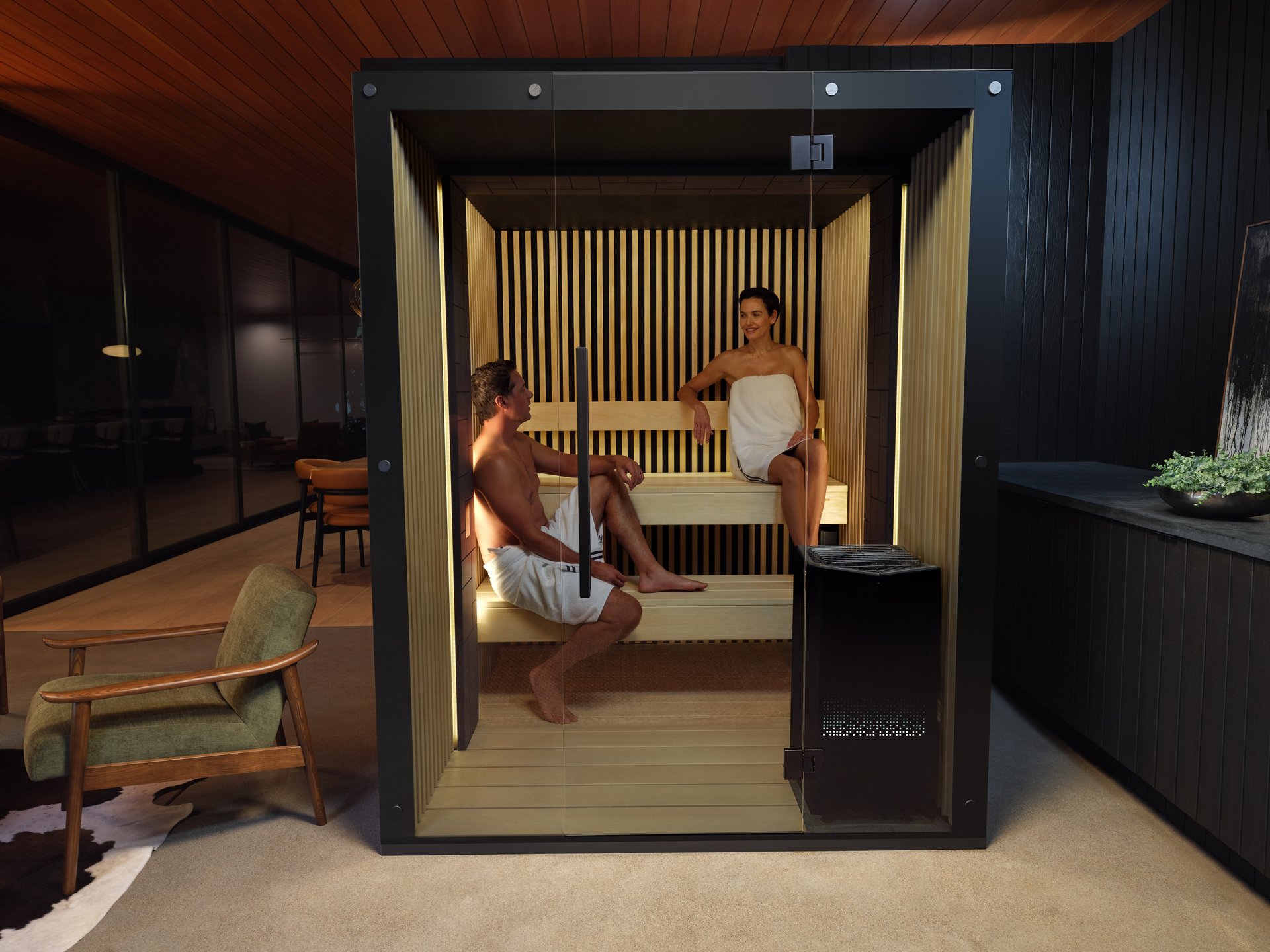 A modern traditional Tylo sauna